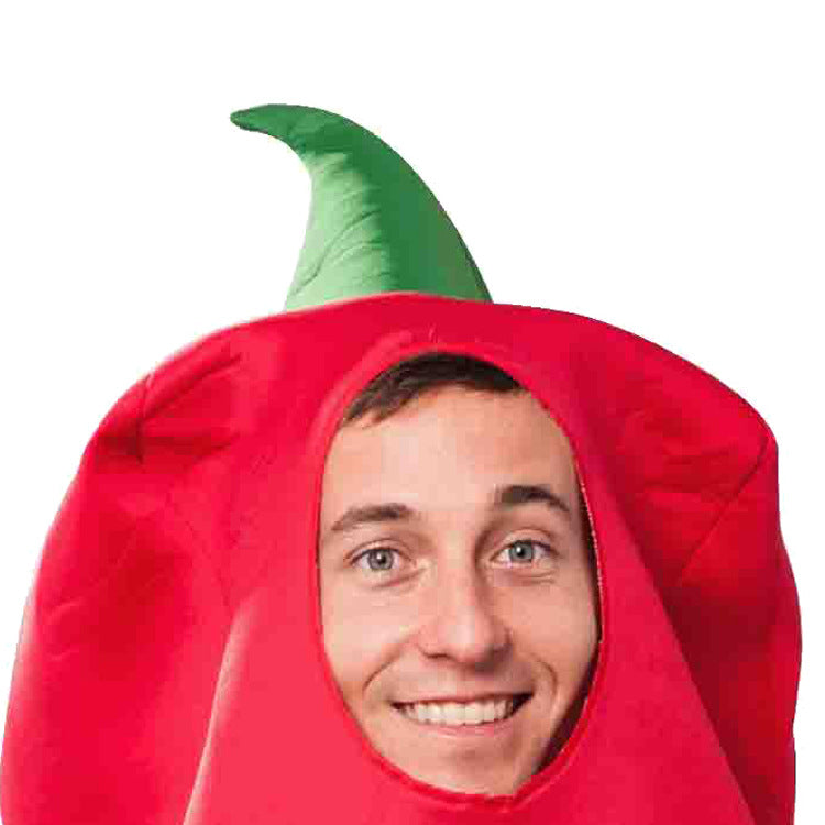 Mardi Gras Halloween Cosplay Masquerade Stage Performance Costume Big Men Fire Red Pepper Performance Costume