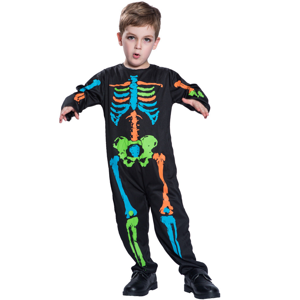 Cross-border Supply Carnival Halloween Ghost Festival cosplay Ball Stage Men's and Women's Skull Clothes Pirate Clothes