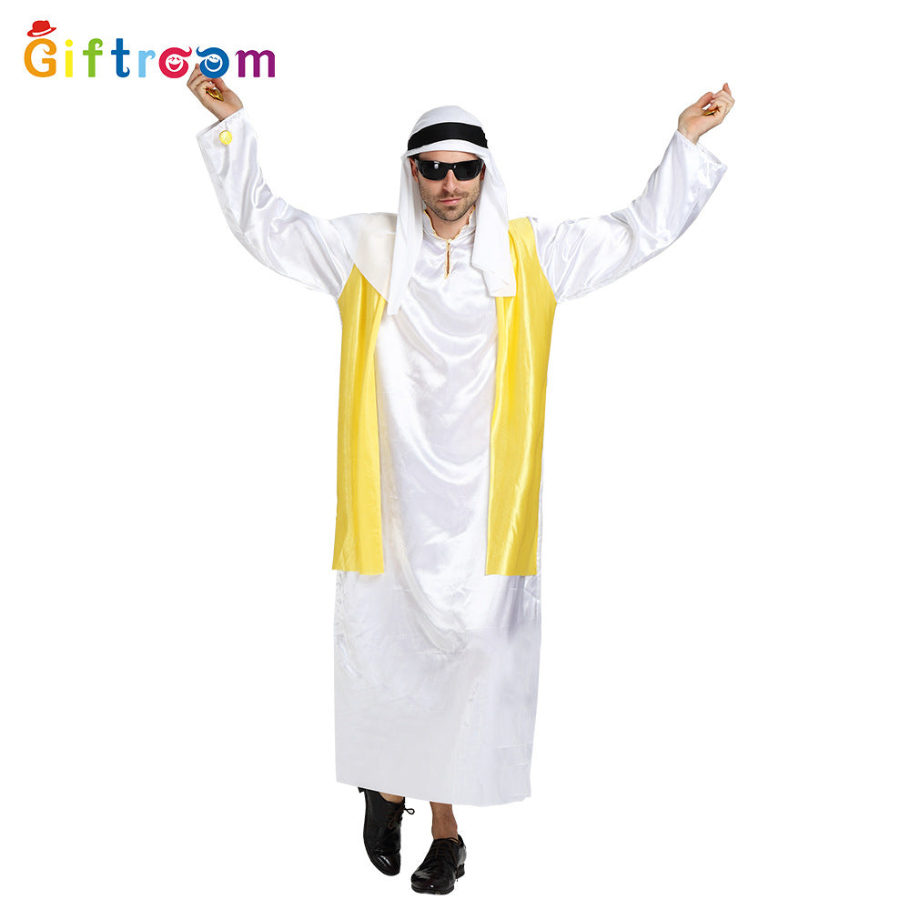 European and American Halloween Festival Party Costume Prince Adult Male Rich Man Gold Vest Outfit