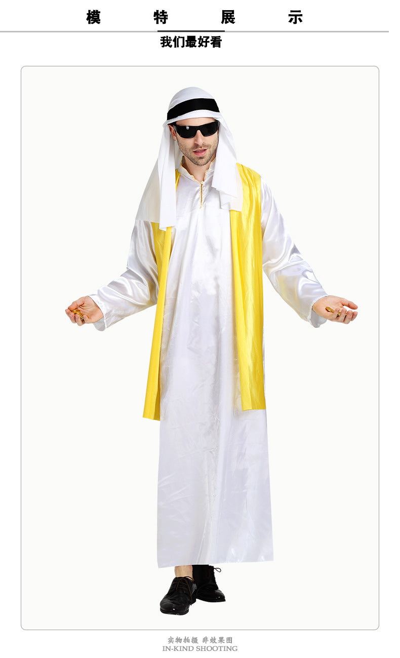 European and American Halloween Festival Party Costume Prince Adult Male Rich Man Gold Vest Outfit
