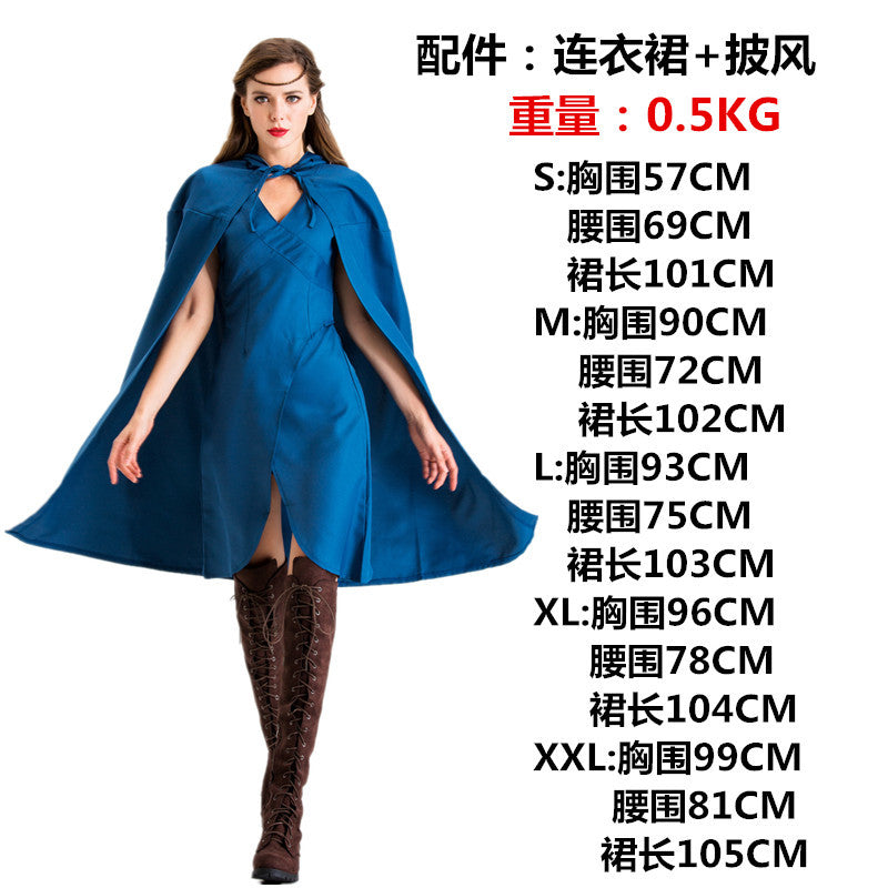 Halloween character costume dragon mother Daenerys cloak game of rights Song of Ice and Fire Warrior clothing wholesale
