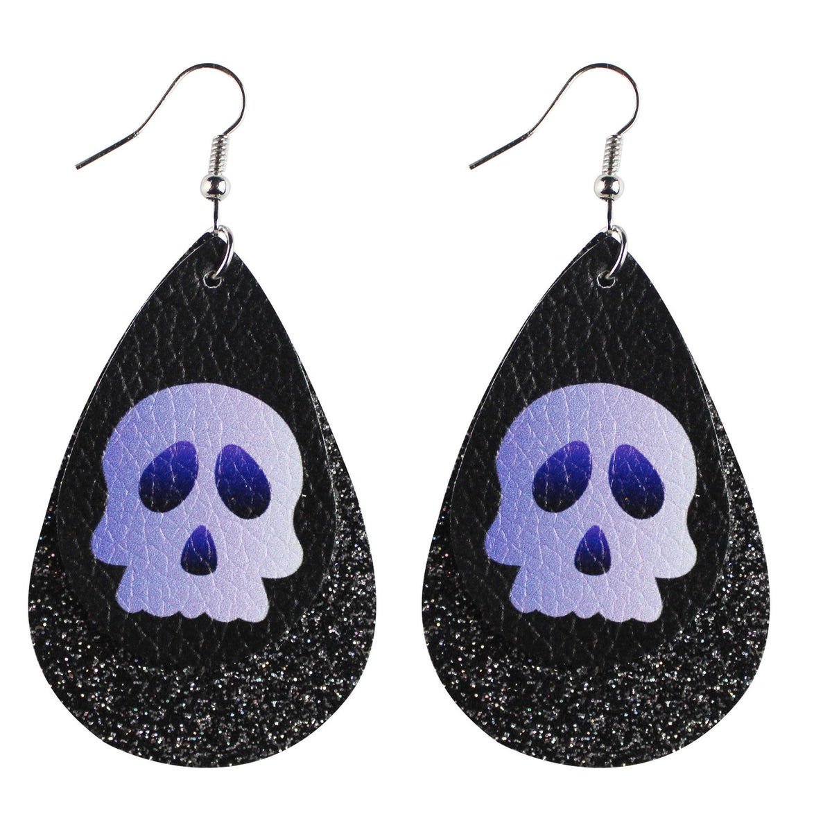 Halloween Leather Water Drop Earrings Fashion Simple Ghost Festival Earrings Personalized Skull Pumpkin Lantern Earrings Factory Hot Sale