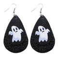 Halloween Leather Water Drop Earrings Fashion Simple Ghost Festival Earrings Personalized Skull Pumpkin Lantern Earrings Factory Hot Sale
