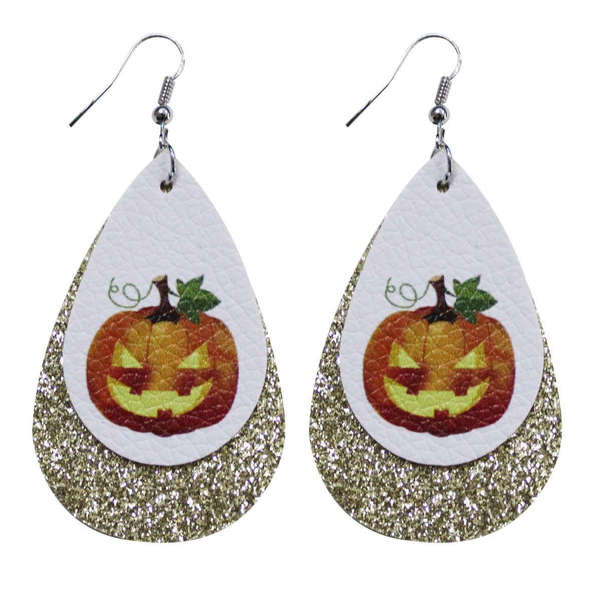 Halloween Leather Water Drop Earrings Fashion Simple Ghost Festival Earrings Personalized Skull Pumpkin Lantern Earrings Factory Hot Sale