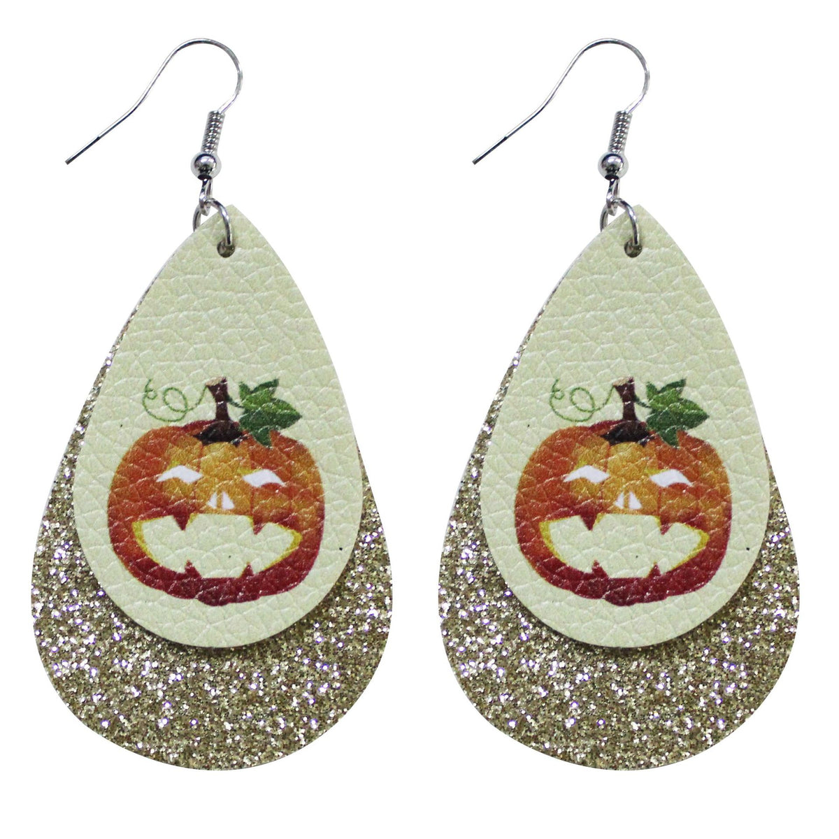 Halloween Leather Water Drop Earrings Fashion Simple Ghost Festival Earrings Personalized Skull Pumpkin Lantern Earrings Factory Hot Sale