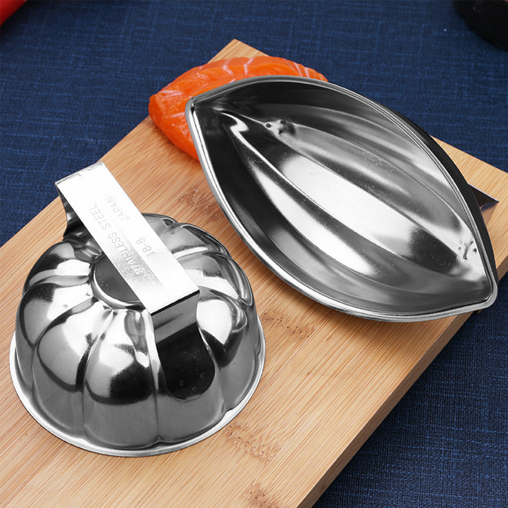 Omurice Mold Japanese-Style 304 Stainless Steel Boat-Shaped Egg-Wrapped Rice Mold DIY Sushi Making Mold Kitchen Gadgets