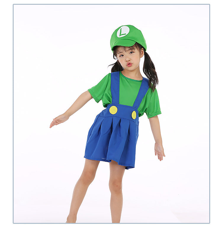Halloween cosplay Anime Costume Parent Child cosplay Children Mario Clothes Super Mary Costume