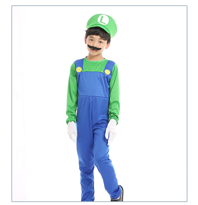 Halloween cosplay Anime Costume Parent Child cosplay Children Mario Clothes Super Mary Costume