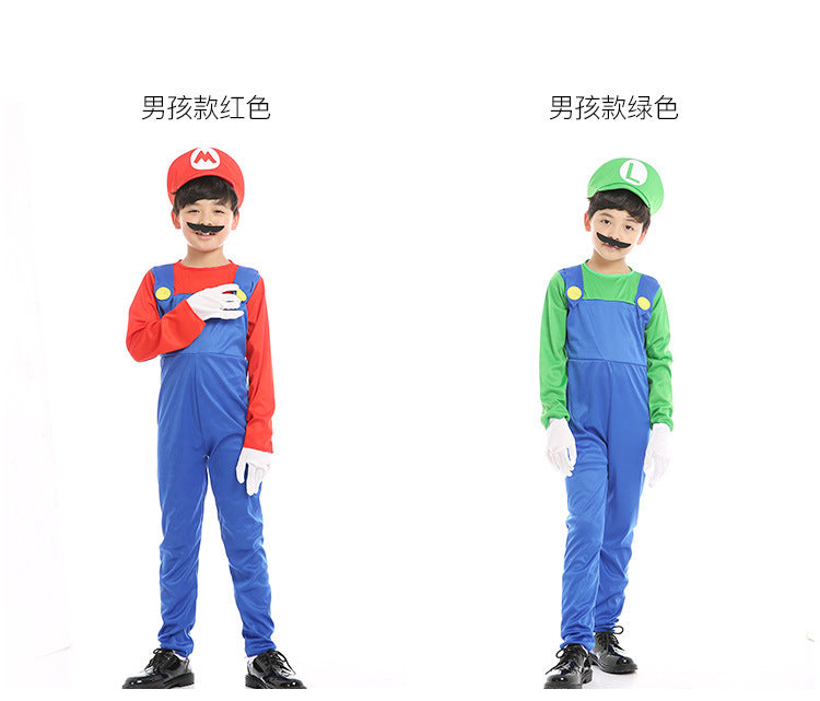 Halloween cosplay Anime Costume Parent Child cosplay Children Mario Clothes Super Mary Costume