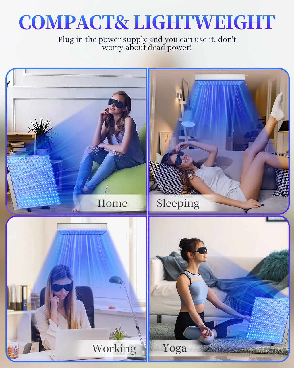 225LED Tanning Lamp 460nm Blue Light Therapy Device Tanning Machine for Body Face Sunless Tanning Light Home Use Portable Skin Care Beauty Equipment