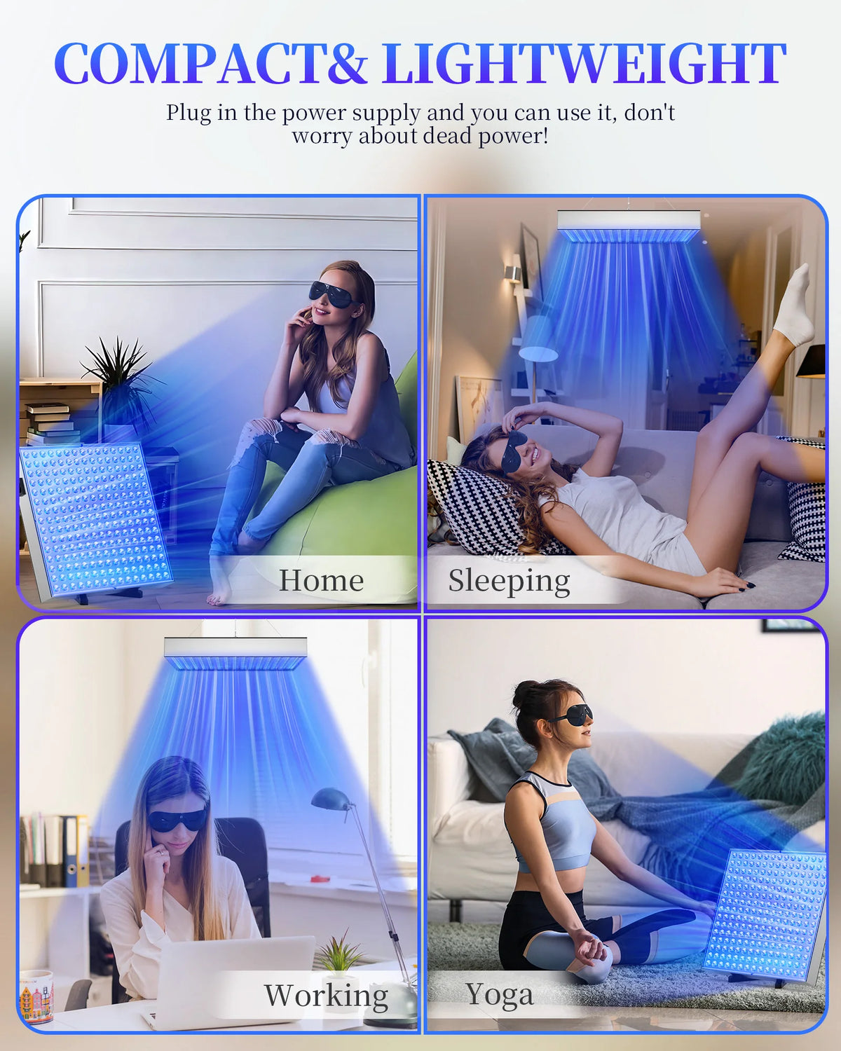 225LED Tanning Lamp 460nm Blue Light Therapy Device Tanning Machine for Body Face Sunless Tanning Light Home Use Portable Skin Care Beauty Equipment