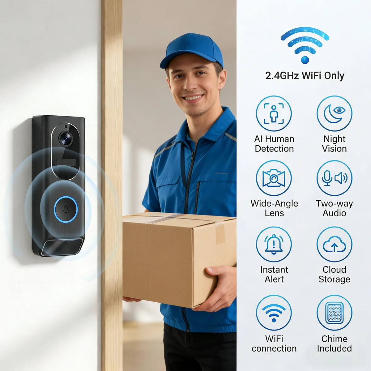 BUFO S7 Smart Video Doorbell 1Pack / 2Pack 1080P