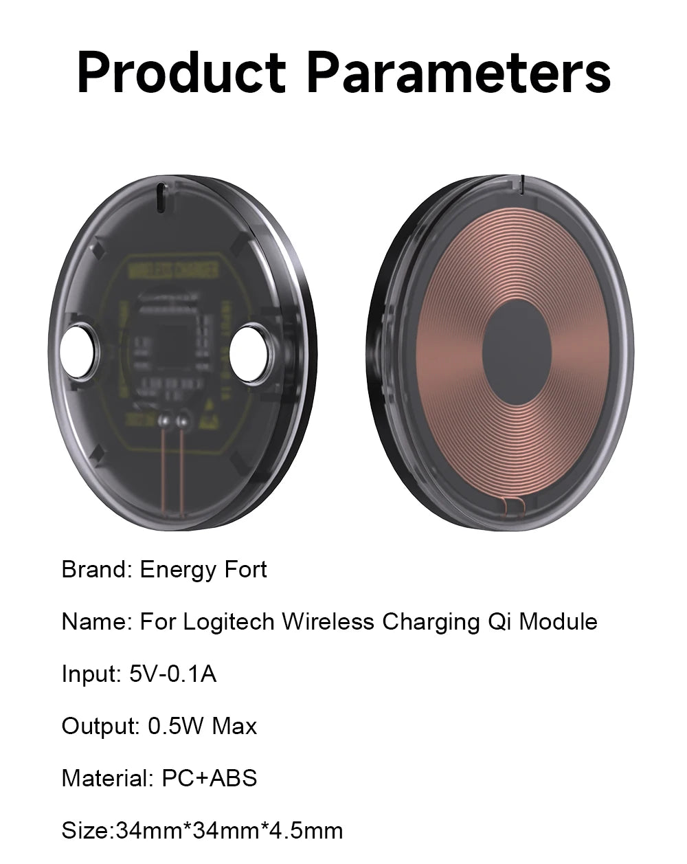 For Logitech Mouse Magnetic Wireless Charging QI Module Base for Logitech G Pro X Superlight 2 G PRO 2 LIGHTSPEED G502 X