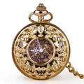 Gold Fashion Luxury Vintage Mechanical Pocket Watch Personalised Hollow