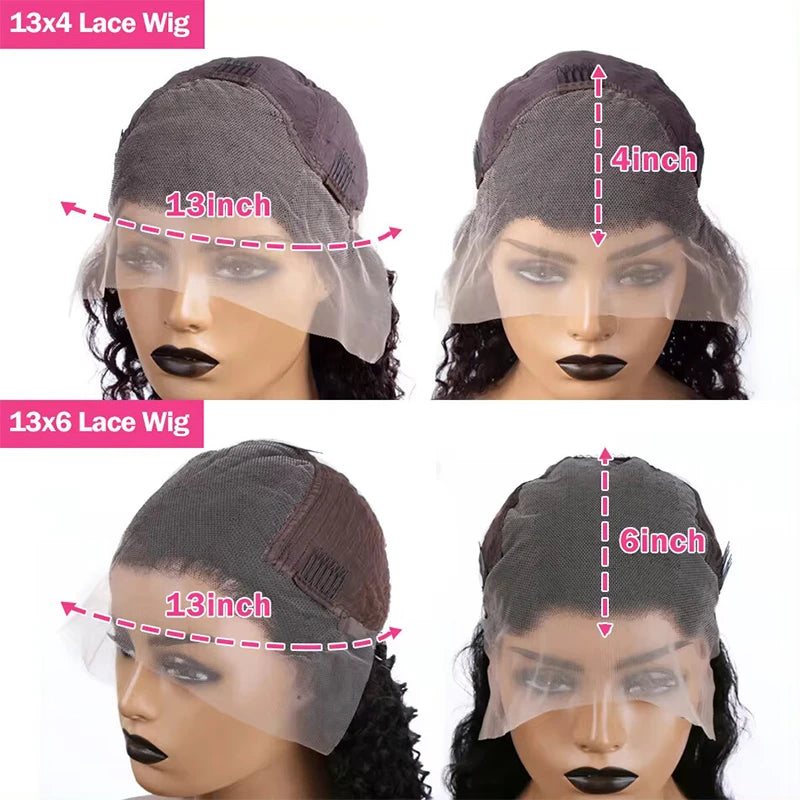 Water Wave 13x4 13x6 Lace Front Wigs Human Hair