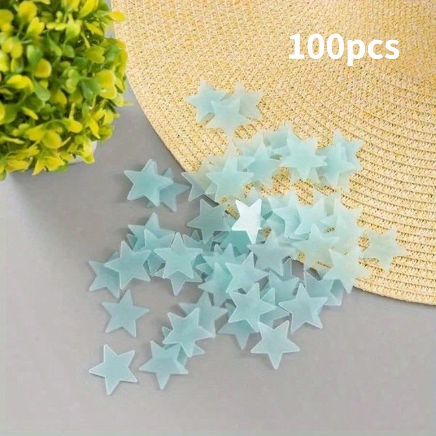 100/200 Pcs Luminous Star Wall Sticker, Suitable for Bedroom, and Wall Decoration, Creating An Exclusive Starry Sky Wall