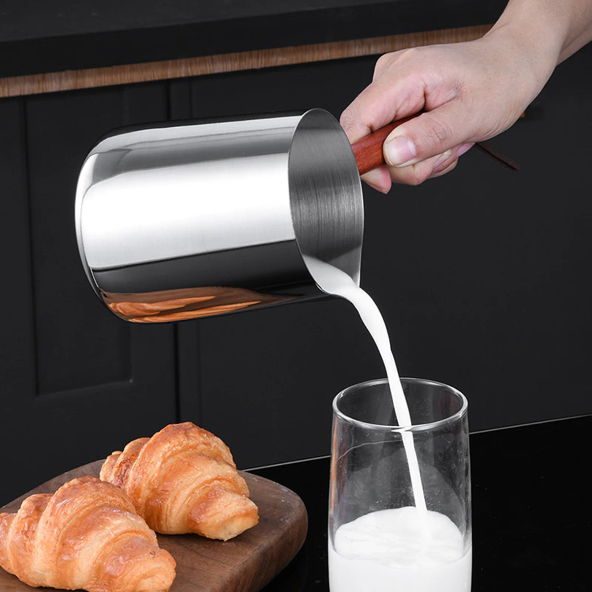 Turkish Coffee Pot Stainless Steel Coffee Maker with Long Handle Long Handle Coffee Moka Pot Kitchen Tools