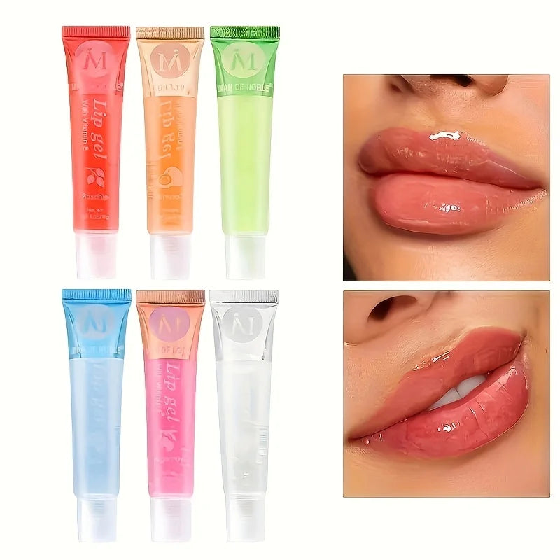 Set, Moisturizing Clear Lip Gloss, VE, Rosehip, Argan, Peppermintaloe