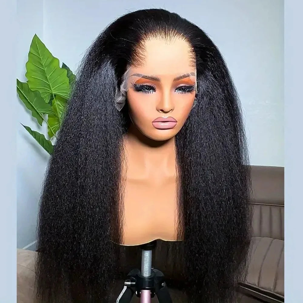 Glueless Kinky Straight Lace Front Wig