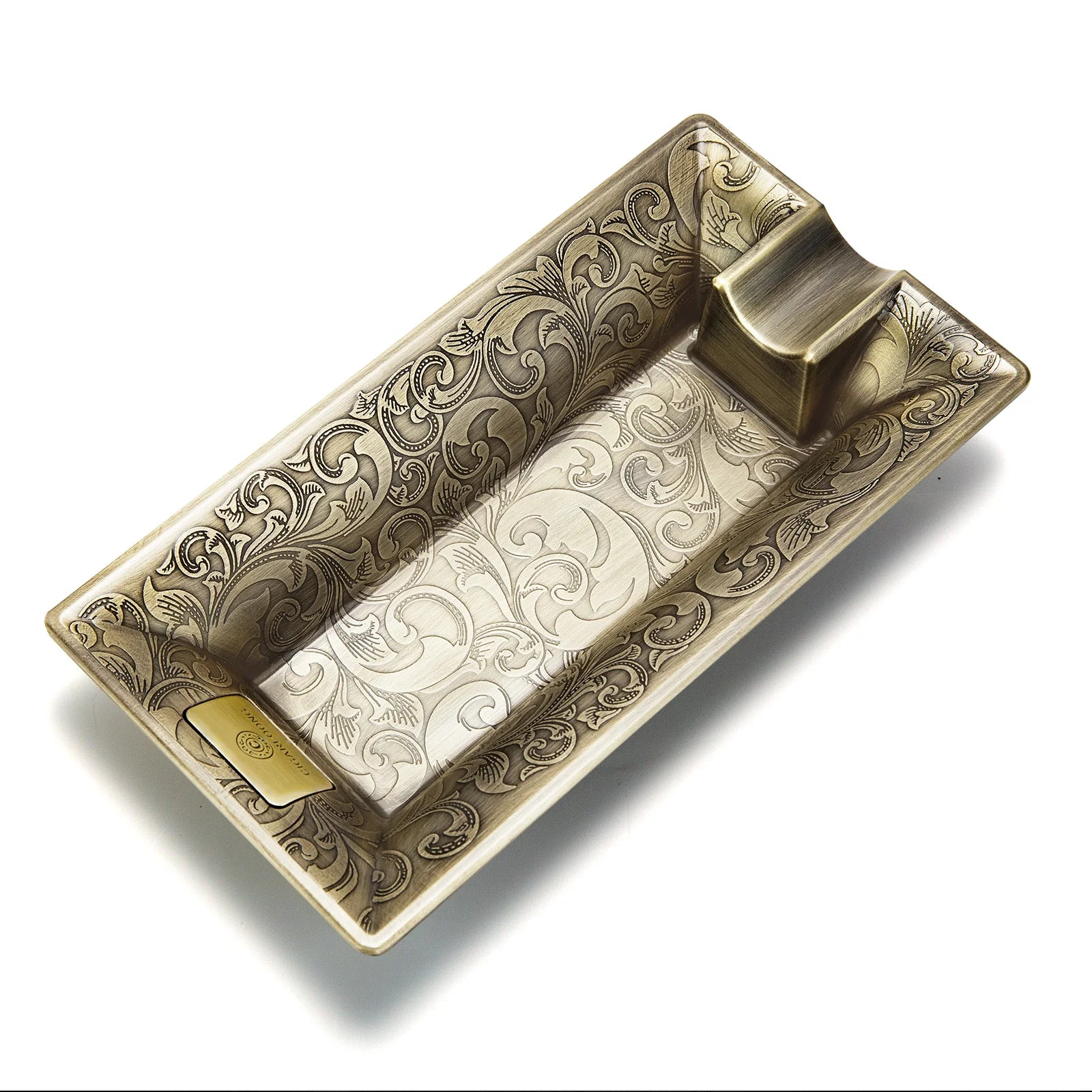 Cigar Ashtray Luxury Retro Large Caliber Holder Ash Tray Cigarette Tobacco Home Office Decoration Portable Single Slot CKA-1001
