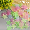 100/200 Pcs Luminous Star Wall Sticker, Suitable for Bedroom, and Wall Decoration, Creating An Exclusive Starry Sky Wall