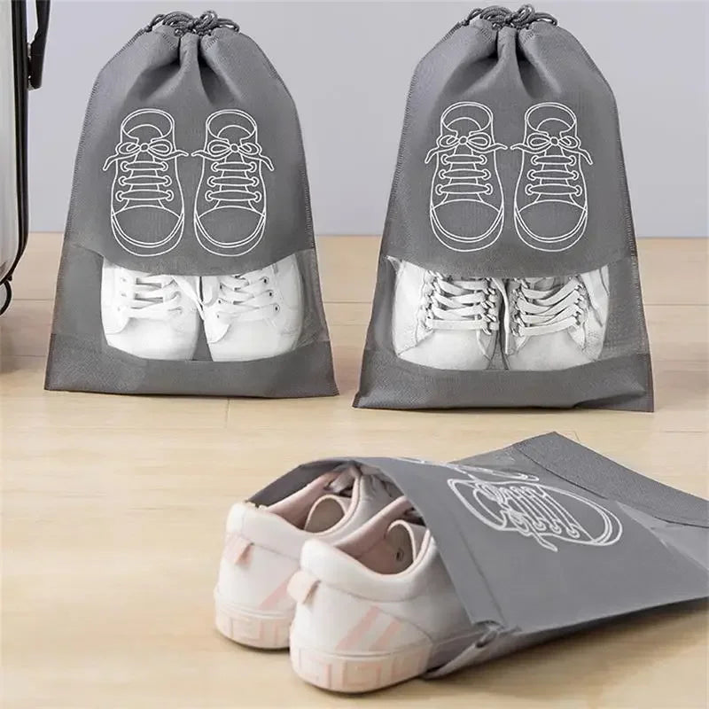 5PCS non-woven fabric shoe bags for shoe storage, dust-proof storage bags