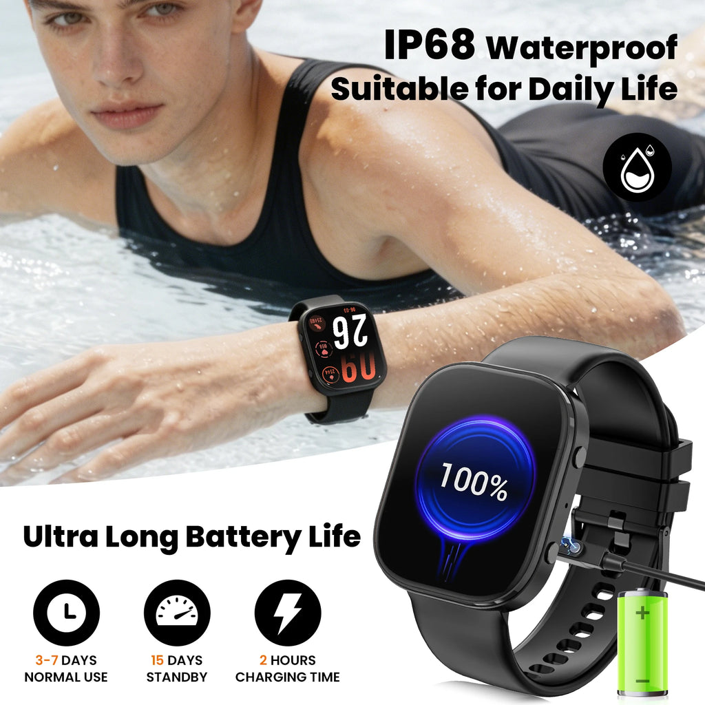 Y2 Smart Watch Bluetooth Call 1.88" TFT Screen IP67