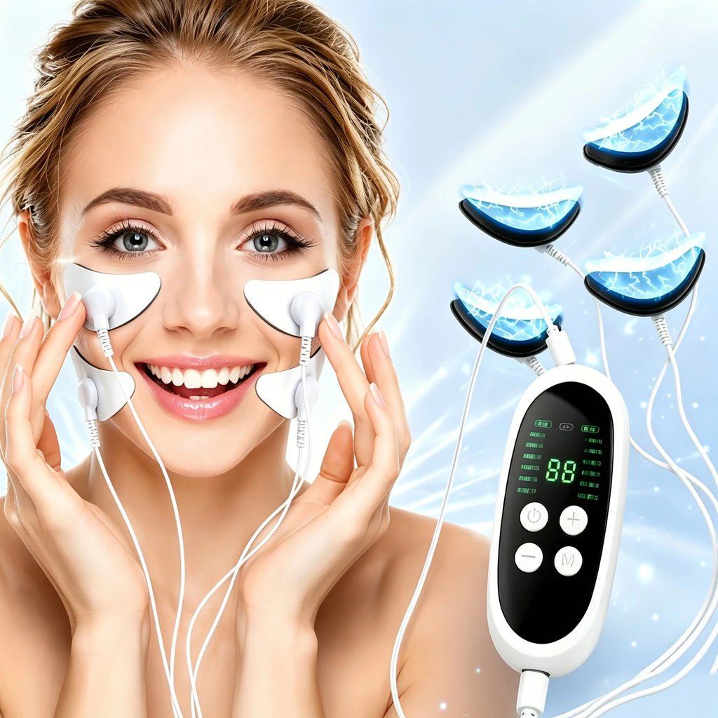 EMS Microcurrent Facial Massager for Women 12 Modes 36 Intensity Levels Face Lifting Skin Tightening Eye Care Device Non-Invasive Anti Aging Beauty Tool USB Rechargeable Facial Toning Sculpting Home Skincare Device