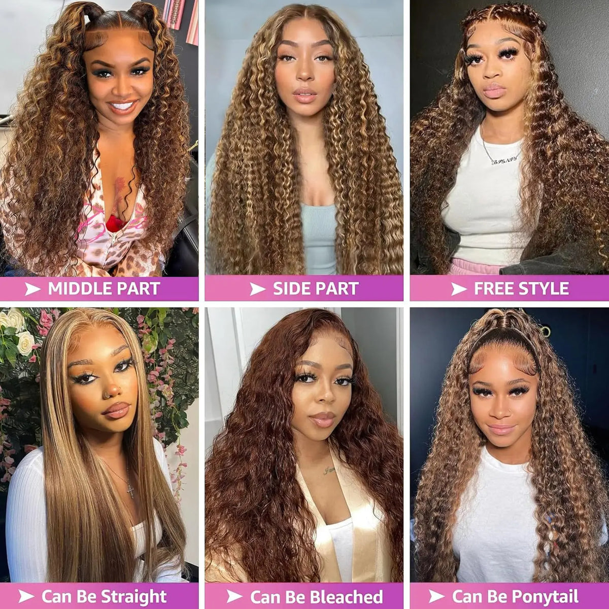 Honey Blonde Deep Wave HD Lace Front Wig