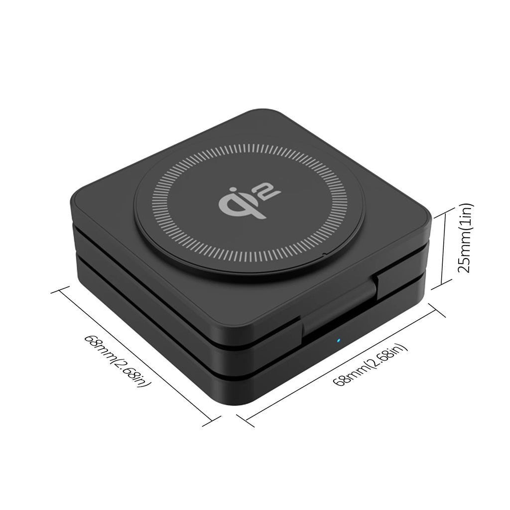3 in 1 Wireless Charger Qi2 15W For iPhone 16 15 14 13 12 Fast Charging Station For Apple Watch 9 8 7 6 5 for Airpods pro stand