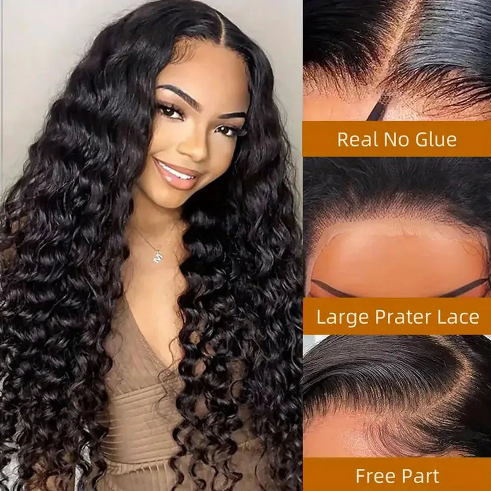 250% Density Glueless Deep Curly Wave Wig Ready To
