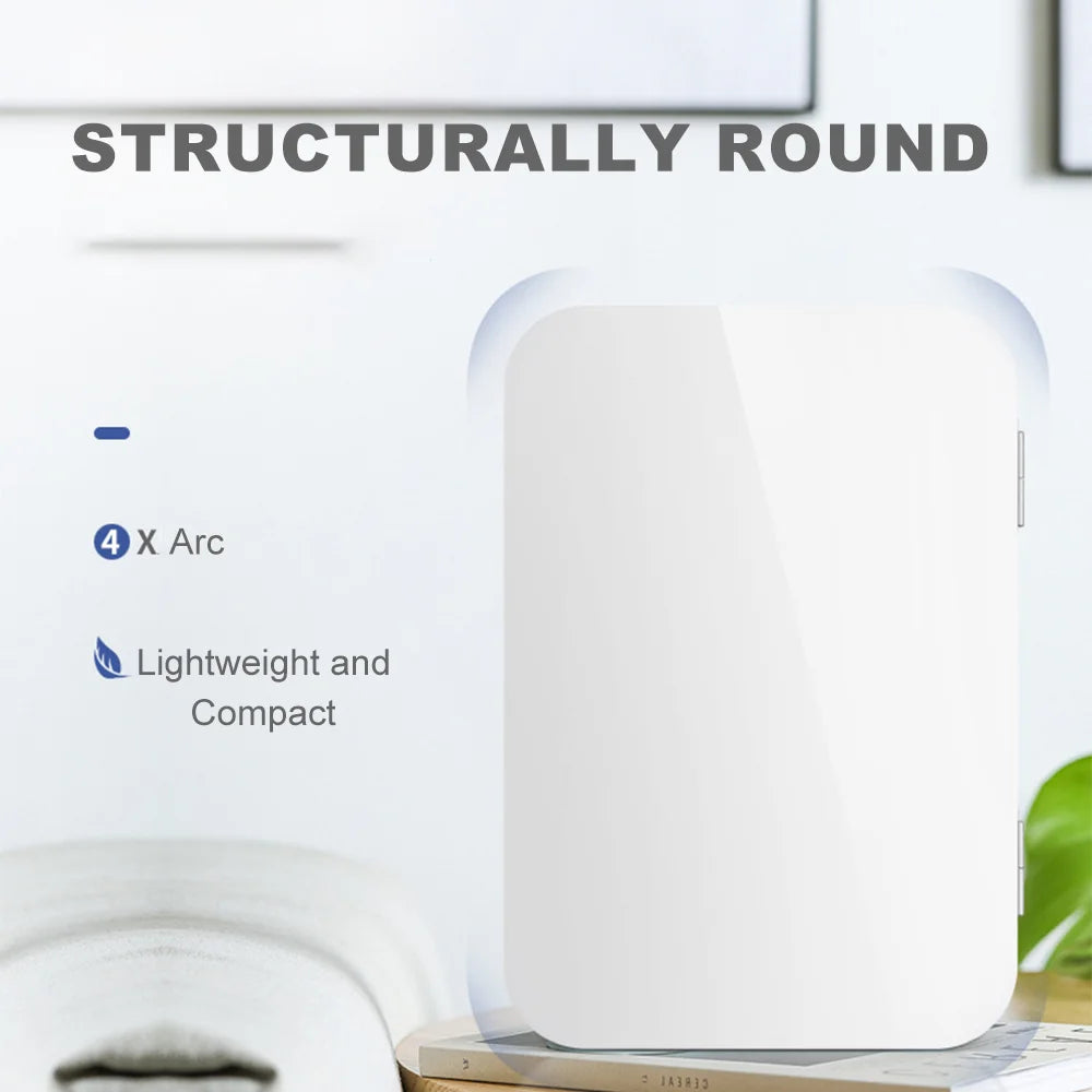 Portable Vehicle Refrigerator 8L Mini Compact Fridge Cooling Heating For Skin Care Cosmetic Beverages Drinks Office Dorm and Car