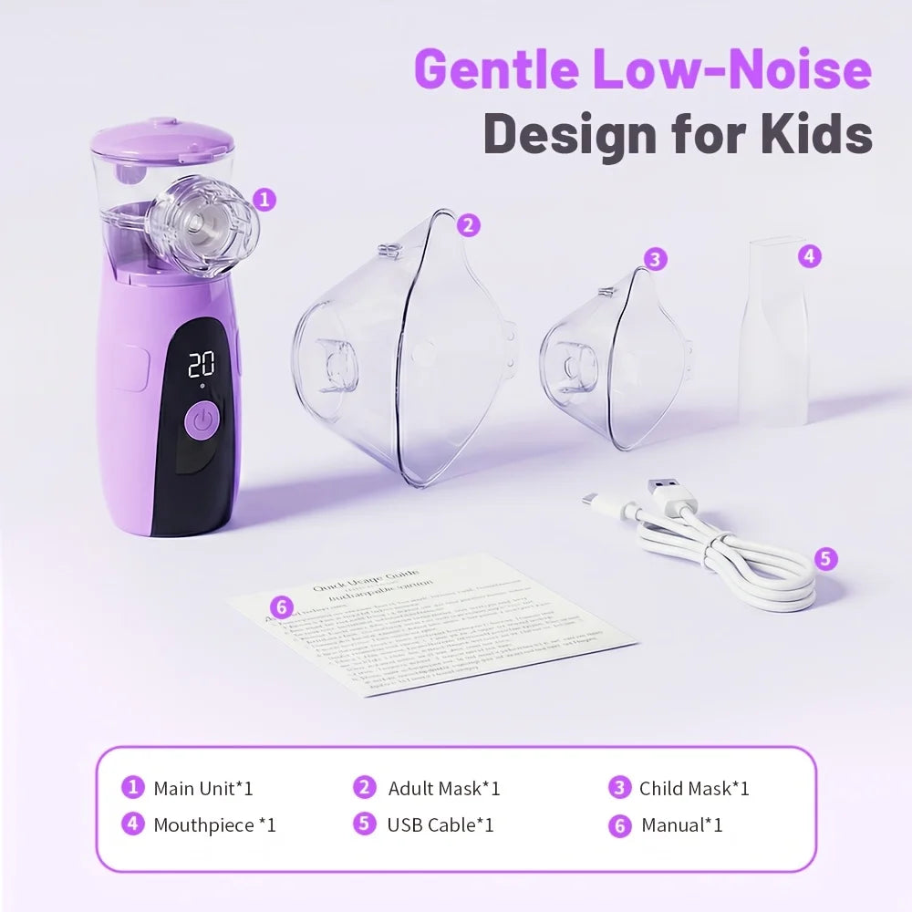 Quiet Portable Mesh Nebulizer for Home