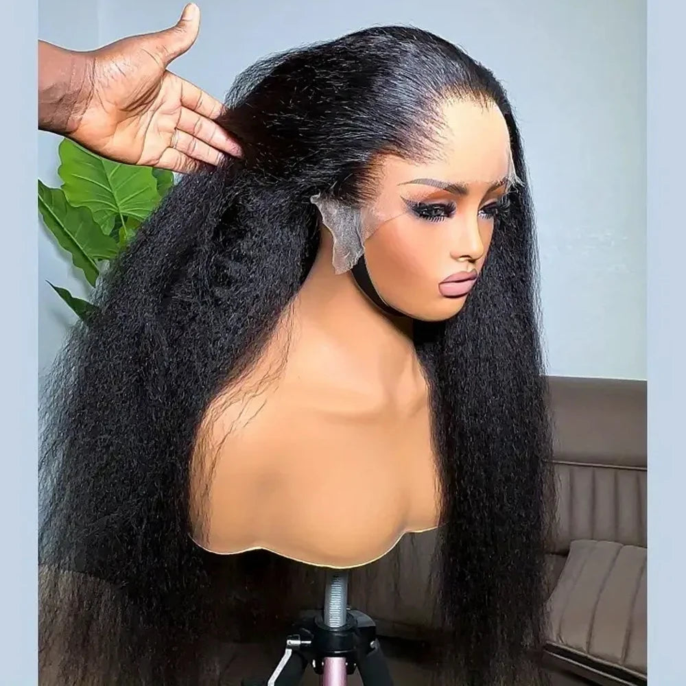 Glueless Kinky Straight Lace Front Wig