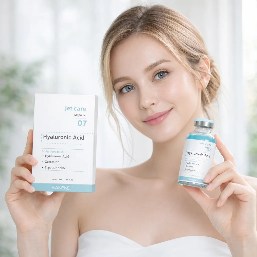 Sanendi NAD+ Salmon DNA Serum Copper Peptide Essence Hyaluronic Acid Skin Booster Hydrating Facial Care Set Korean Skin Care