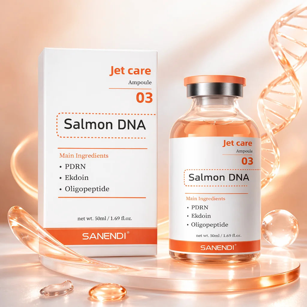 Sanendi NAD+ Salmon DNA Serum Copper Peptide Essence Hyaluronic Acid Skin Booster Hydrating Facial Care Set Korean Skin Care