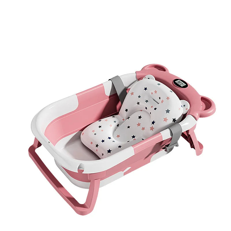 Foldable Baby Bathtub with Temperature Display