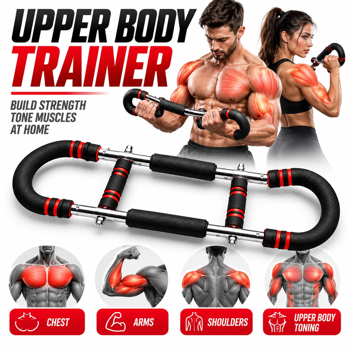U-shaped Multi-Functional Adjustable Arm Strength Trainer