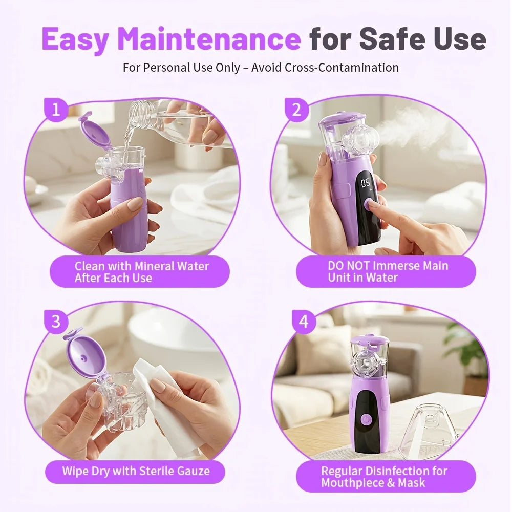 Quiet Portable Mesh Nebulizer for Home