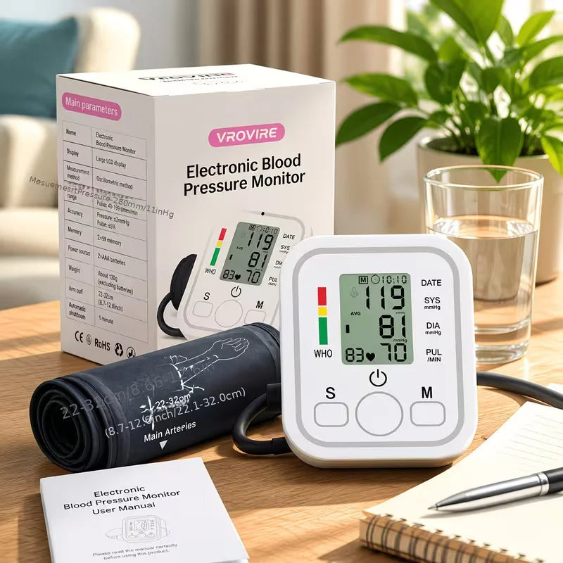 Upper Arm Blood Pressure Monitor Automatic Digital Heart Rate