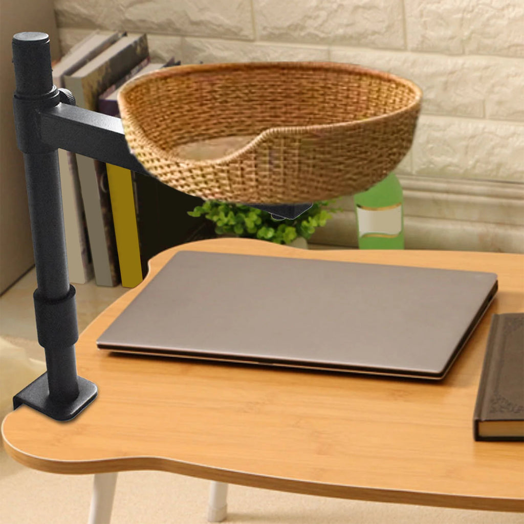 Desk Cat Bed Rack Cat Nest Support Professional Accessory, Attachment Easy to Install Steel, Adjustable Height 360° Rotation