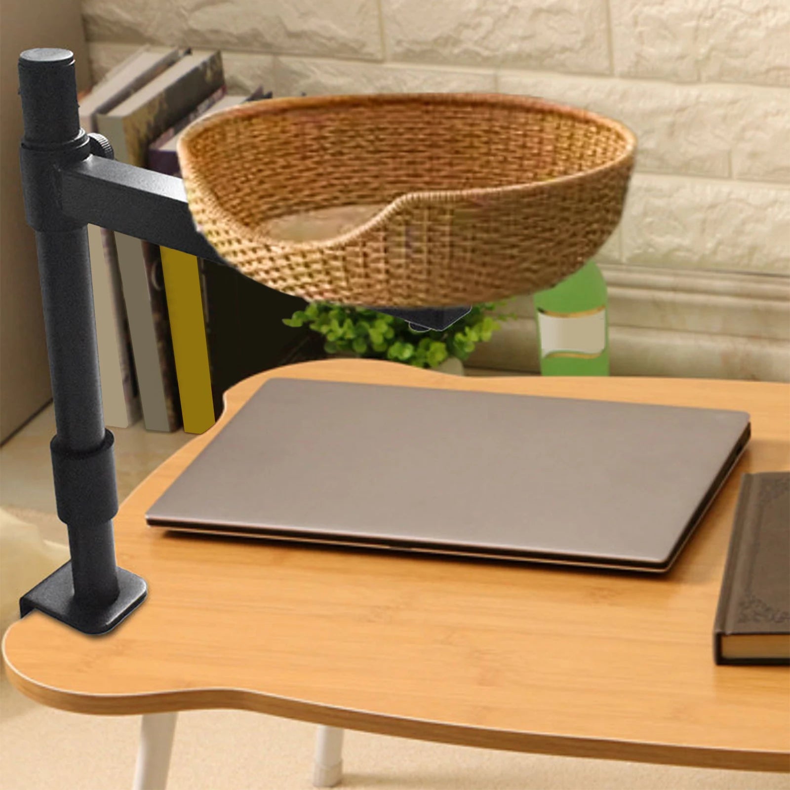 Desk Cat Bed Rack Cat Nest Support Professional Accessory, Attachment Easy to Install Steel, Adjustable Height 360° Rotation