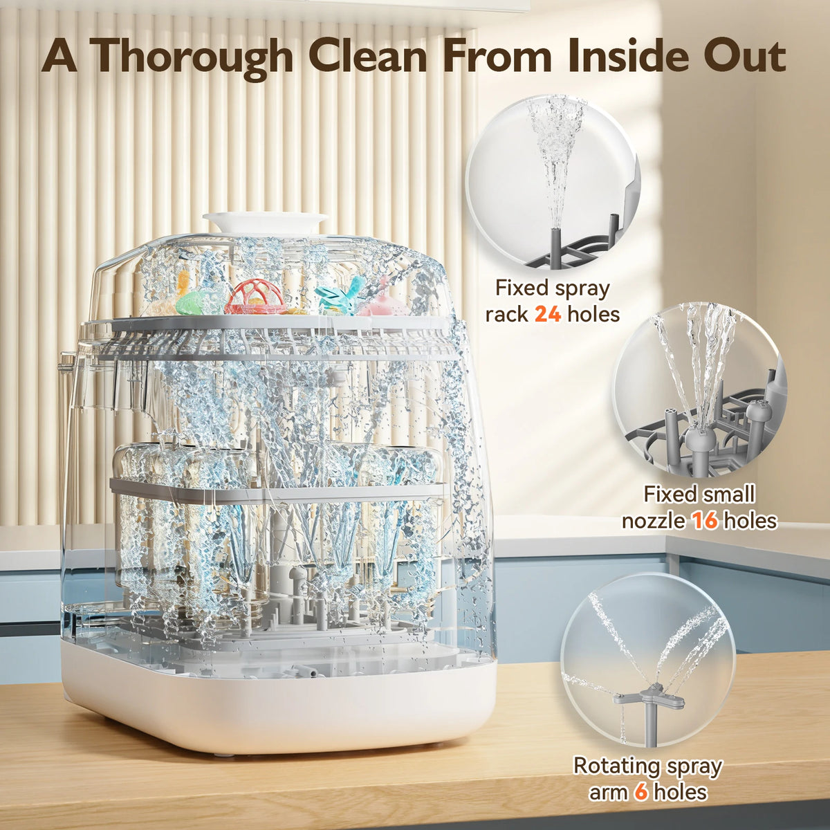 All-in-One Baby Bottle Washer Sterilizer Dryer