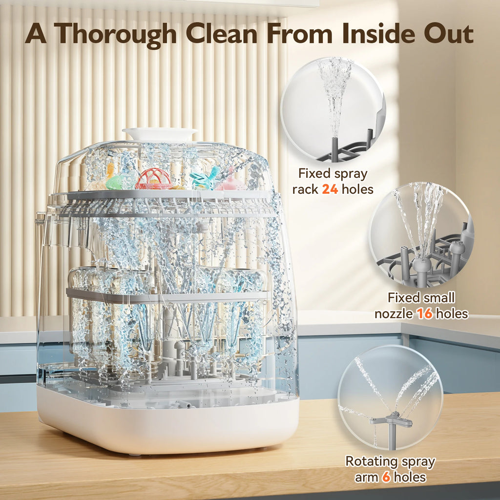 Baby Bottle Care Machine Multi-functional Baby Bottle Washer Sterilizer and Dryer for All Baby Items Bottles&Breast Pump Accessories