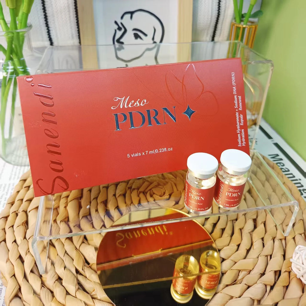 South Korea Sanendi Skin Care Vitamin C GSH Salmon DNA Skin Deep Moisturizing Repair Ampoule Face Essence Set 5x7ml Vials