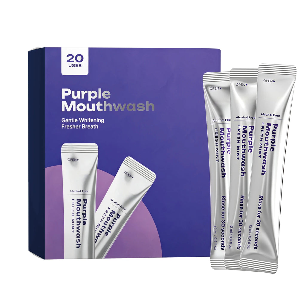 Purple Teeth Whitening Mouthwash Gentle Cleaning Mint Flavor Long