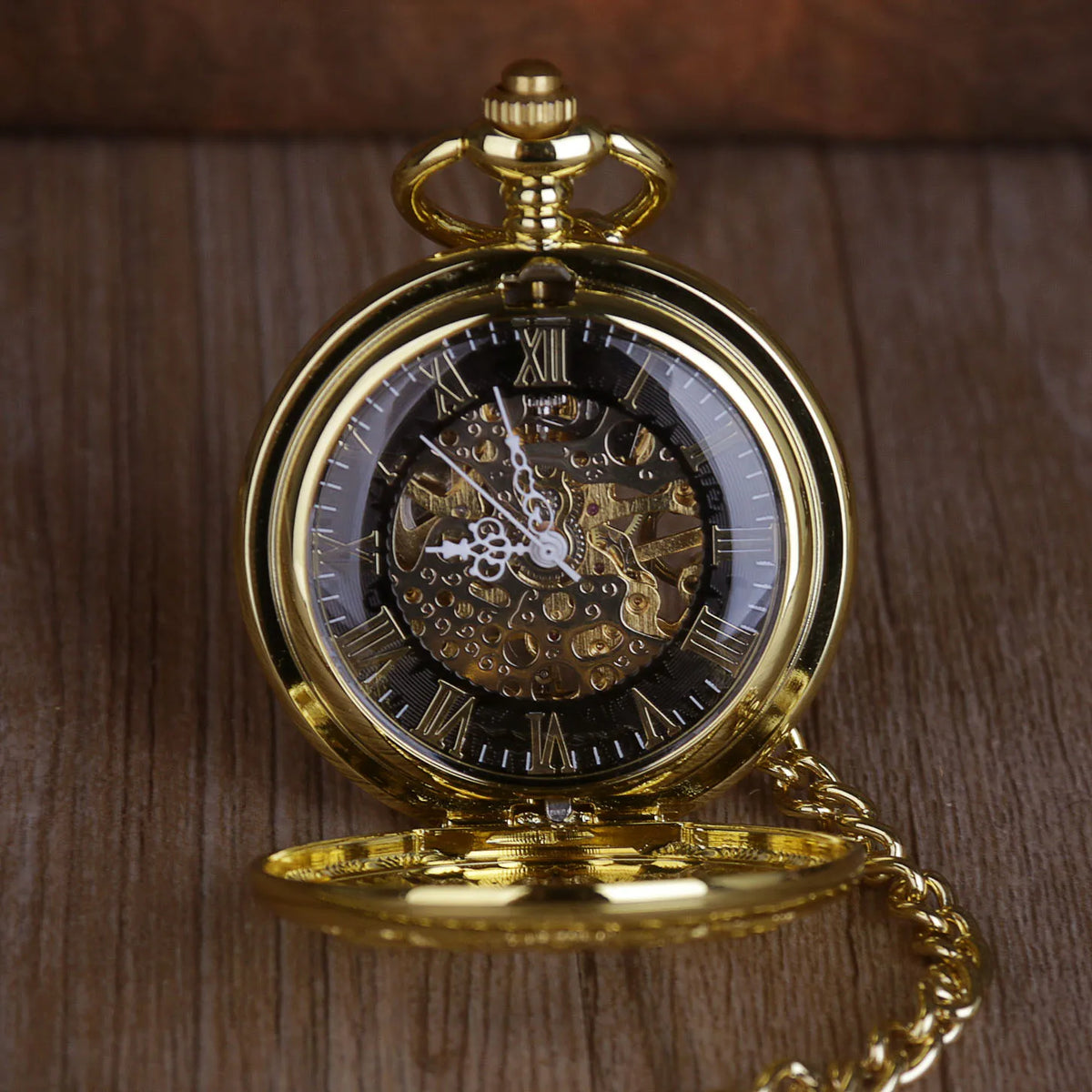 Gold Fashion Luxury Vintage Mechanical Pocket Watch Personalised Hollow