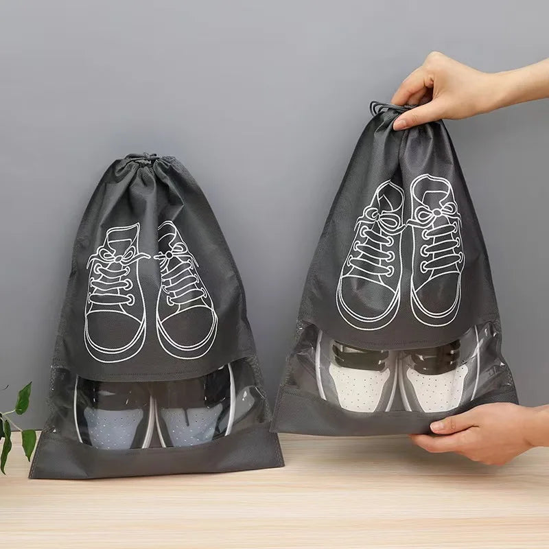 5PCS non-woven fabric shoe bags for shoe storage, dust-proof storage bags