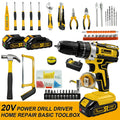 Pnoeoce 20V Cordless Power Drill Driver Kit with 3.0Ah