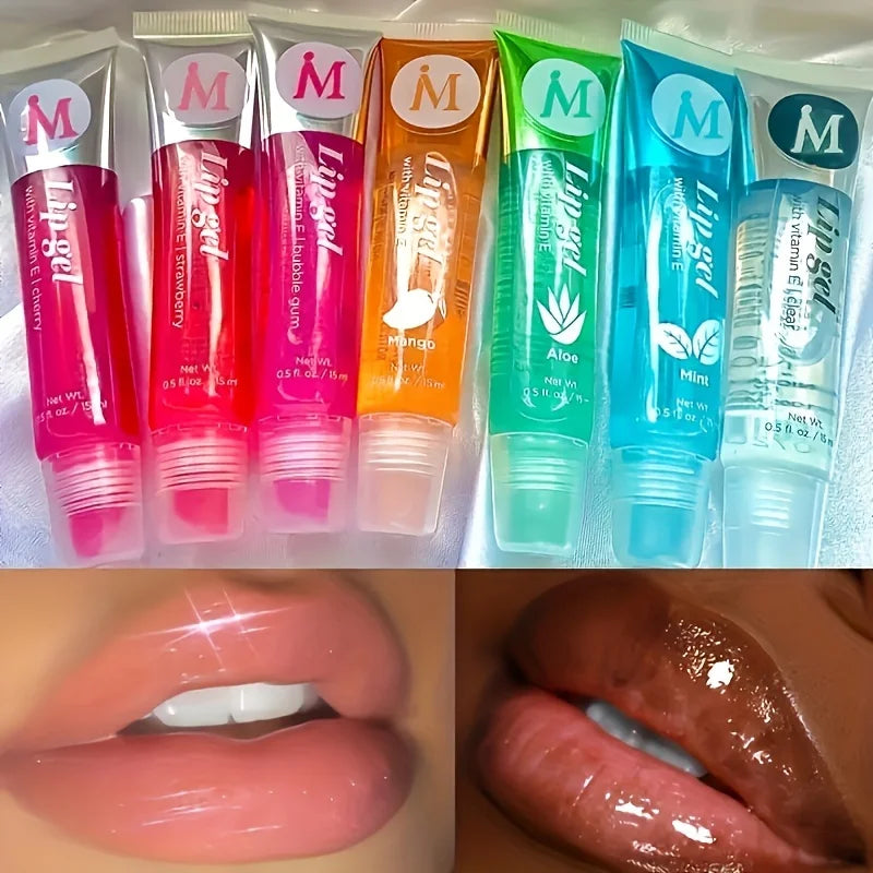 Set, Moisturizing Clear Lip Gloss, VE, Rosehip, Argan, Peppermintaloe